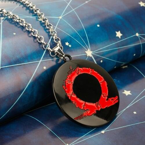 HANCHANG PS3 Games Jewelry God of War 4 Necklace Men Dog Tags Pendants Necklaces collares Collier Chain Accessories
