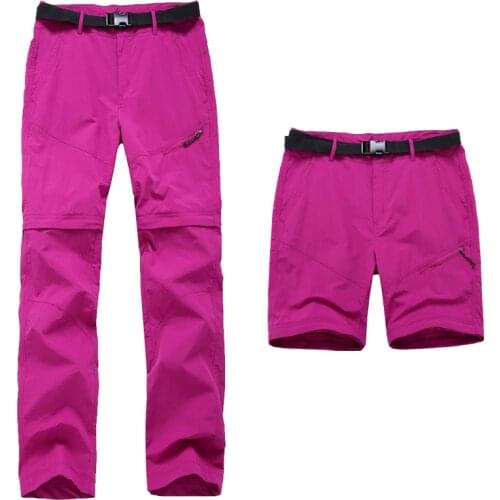 Women Quick Dry Removable Hiking Pants Spring Summer Outdoor Breathable Trousers Climbing Fishing Trekking Lightweight Pants