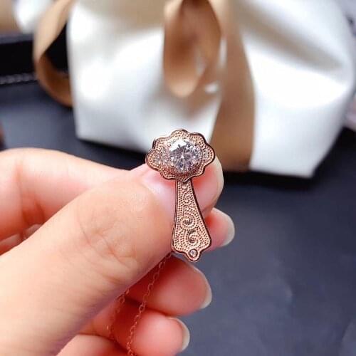 2020 newest pouring shiny moissanite necklace 925 sterling silver birthday gift 5x5mm gem size women lucky necklace