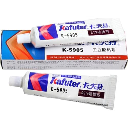 2PCS Kafuter 45g K-5905 Silicone Rubber LED Guardrail Tube Glue Waterproof Industrial Adhesive Transparent Sealant Paste