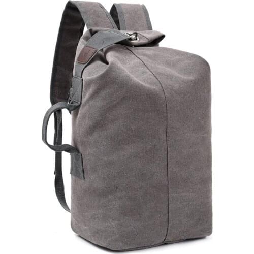 25L Mountaineering Hiking Backpacks Mens Canvas Camping Equipment Large Travel Casual Basketball Bag Outdoor Bucket Sport Bag