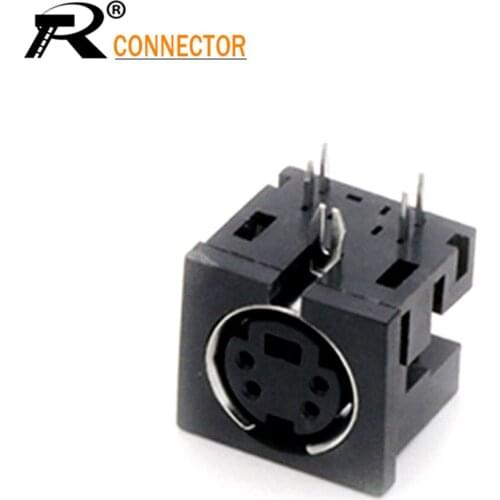 3PCS MINI DIN 4PIN S Terminal PCB Panel Mount Socket Connector DIP Instrument Socket Micro Power Jack Audio Device Connector