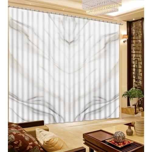 3D Curtain Classic Home Decor White Curtains Pattern Window Curtain For Living Room Blackout Shade Window Curtains