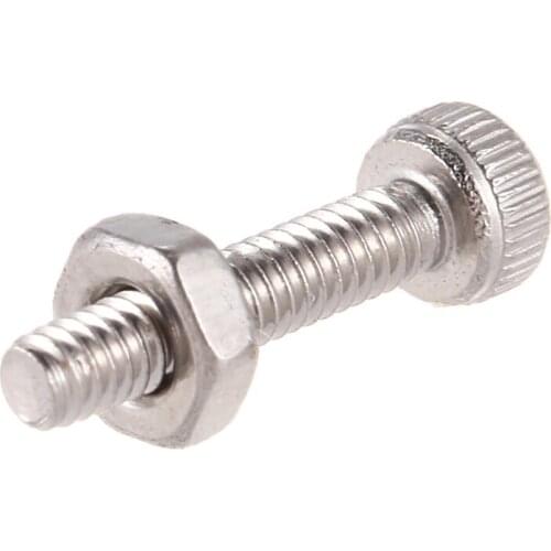 50Set M2x10mm Hex Socket Head Knurled Cap Screws Bolts Nut