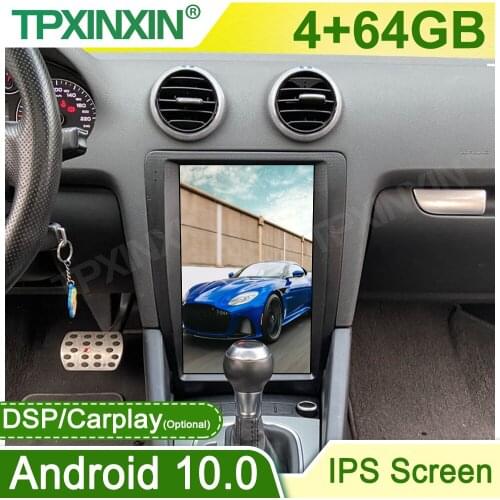 Android 10.0 4+64 Tesla Bildschirm For Audi A3 2004-2012 Auto GPS Navigation Auto Stereo Kopf Einheit multimedia-Player Radio