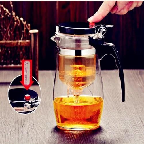 Automatic filter liner glass teapot heat-resistant teapot with infuser Gongfu Teaset 650ml-900ml elegant style teapot de cha