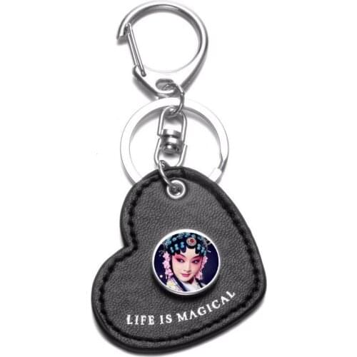 Button keychains for dye sublimation fashion heart love leather key chain for women heat transfer blank consumables 15pcs/lot