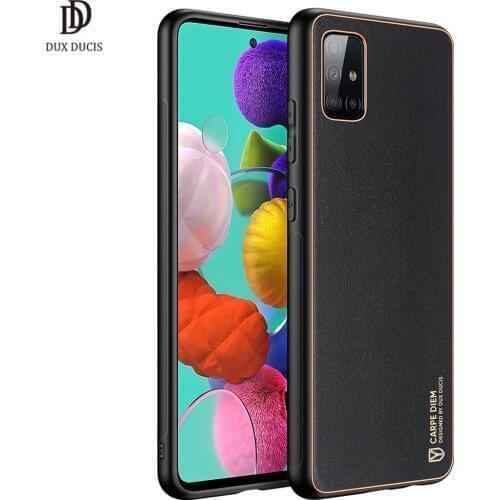 For Samsung Galaxy A22 4G DUX DUCIS Yolo Series Luxury Back Case Protecting Case Support Wireless Charging Supper PU+PC+TPU