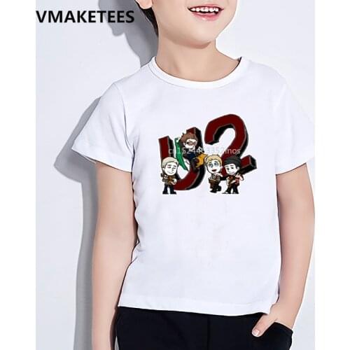 Kids Summer Short Sleeve Girls & Boys T shirt Children Rock Band U2 Print Funny T-shirt Fashion Cool Casual Baby Clothes,HKP4113