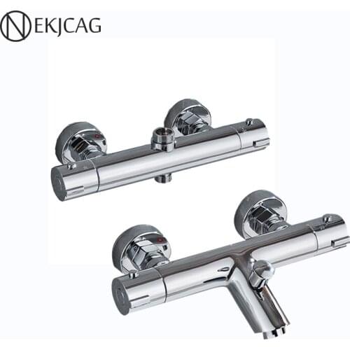 Chrome Thermostatic Bathroom Shower Faucets Bathtub Mixing Valve Hot And Cold Water Mixer Tap Faucet Replace Shower valve