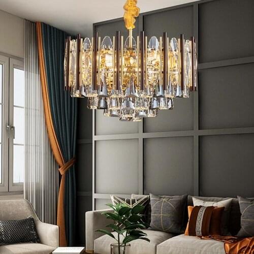 New design crystal lamp chandelier mixed color modern luster living room lamp dining room chandelier bedroom lighting