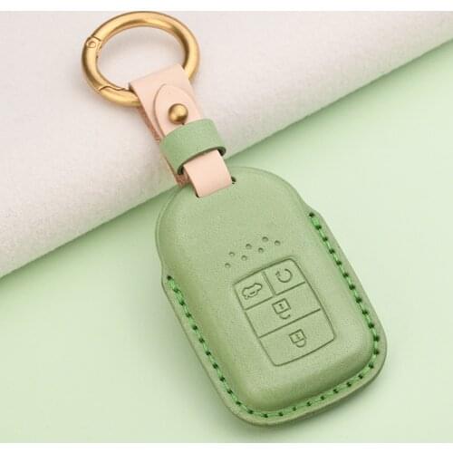 Leather Remote Car Key Case Shell Keychain for Honda Jed Crider Odyseey HRV CRV Pilot Accord Civic Fit Artificial Accessories