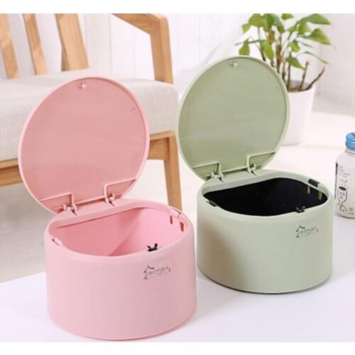 Trash Can Flip Trash Can Desktop Garbage Sundries Storage Box Living Room Bedroom Kitchen Office Study Cars Household Dustbin
