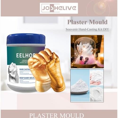 Hand Casting Mold Kit 3D Hand Print Footprint Casting Kit DIY Baby Growth Souvenirs Memorial DIY Plaster Statue Molding Kit