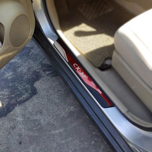 Car Sticker For Mazda Cx30 Cx-30 Cx 30 Door Sill Styling Stainless Steel Auto Accessories Scuff Plate Cover Pedal Protector Trim