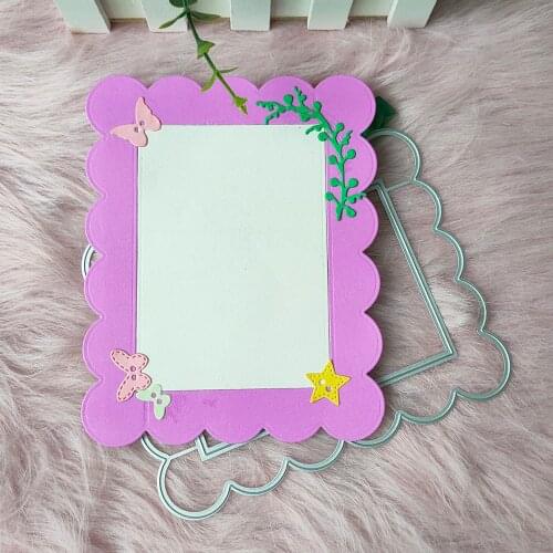 New Background frame with rounded edges Metal Cutting Dies Decorative Scrapbooking Steel Craft Die Cut Embossing Paper Cards