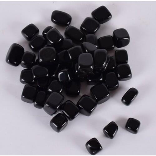 Tumbled Stone Obsidian Irregular Polishing Natural Rock Quartz Crystal Palm Stone Bead Chip For Chakra Healing Collection Decor