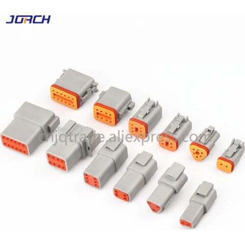 1set Deutsch DT connector DT06-2S/DT04-2P 2P 3P 4P 6P 8P 12P waterproof electrical connector for car motor with pins 22-16AWG