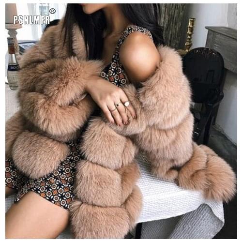 Luxury Retro Vintage Soft Comfy Fluffy Natural Fox Fur Coat Outerwear Perfect Fabulous Real Price Thicken Womens Winter Jacket