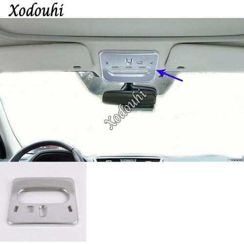 For Nissan Qashqai 2019 2020 Car Inner Stick ABS Chrome Front Head Read Reading Switch Light Lamp Frame Trim