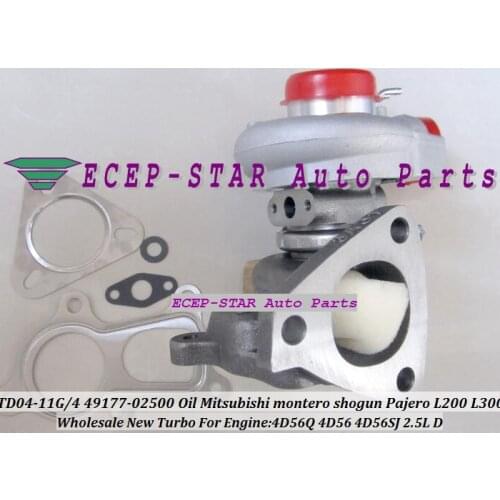 TD04-11G-4 49177-02500 Oil Cooled Turbo Turbine Turbocharger For Mitsubishi MONTERO SHOGUN Pajero II L200 L300 2.5L 4D56SJ 4D56Q