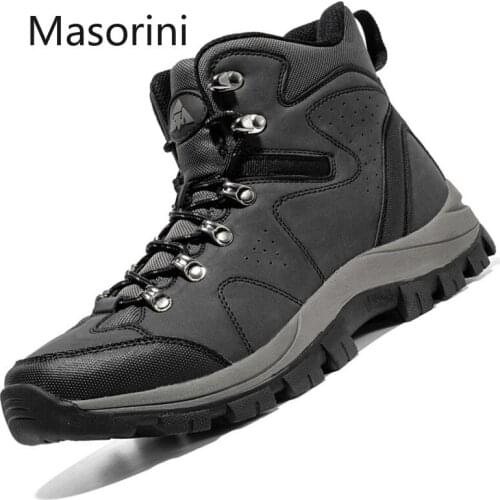 Comfortable 2020 Mens Boots Waterproof Leather Men Ankle Boots Breathable Mens Designer Sneakers Trend Men Outdoor Shoes 46