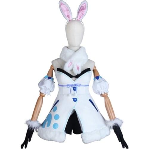 VTuber Usada Pekora Braids Hololive Fantasy Bunny Girl Ear Cosplay Cosplay Costumes Halloween Outfit All set
