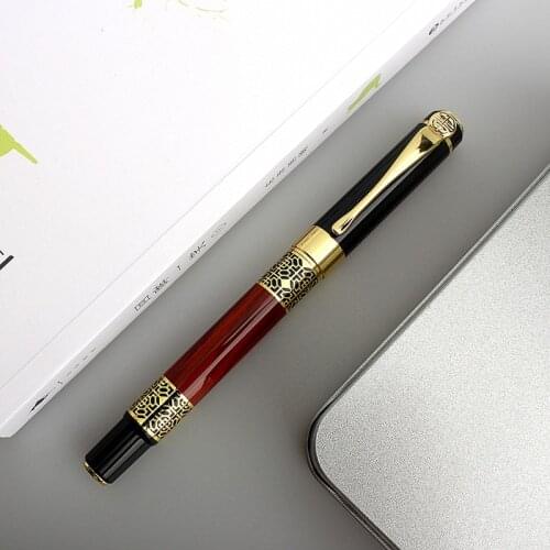 High quality 530 Golden carving Mahogany Business office School student office Supplies Fountain Pen New Ink pen ink pen