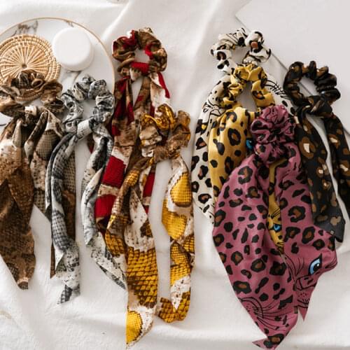 Leopard headband elastique cheveux hair accesories women vintage turbante trabas mujer pack ponytail stirnband scrunchie wrap