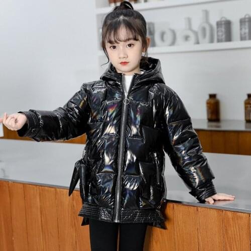 Winter Jacket for Girl Fashion Hooded Teenager Kids Parka Coat Waterproof Outerwear Children Clothing Snowsuit 6 8 10 12 14 Year