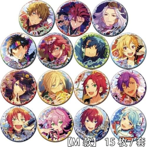 58mm Ensemble Stars Idol Badge Isara Mao Sakuma Rei Tsukinaga Leo Brooch Icons
