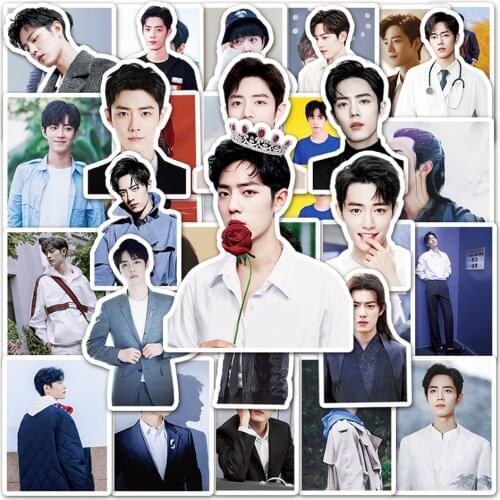 50Pcs Star X9 Youth Group Xiao Zhan Doodle Stickers Waterproof Luggage Suitcase Skateboard Car Laptop DIY Decorative Sticker