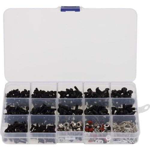 500x M3 M4 Flat & Round Head Screws Pins Kit Fit for 1/12 RC Crawler Car