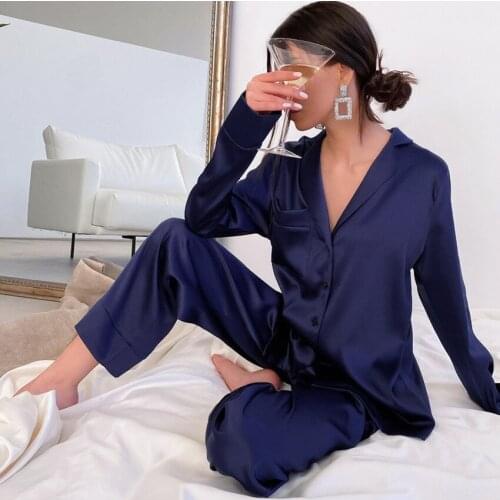 Satin Pajamas with Shorts Button Up Pajama Set Simple and Fashionable Home Service Two-piece Pajamas Turn Down Collar