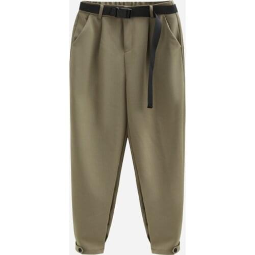 Marwin 2021 New-Coming Spring Solid Sashes High Street Style Zipper Fly Casual Elastic Waist Harem Women Pants