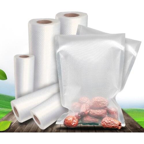 6 Sizes Household Food Storage saver bags Vacuum Plastic roll custom-size Bags For Kitchen Vacuum Sealer to keep food fresh