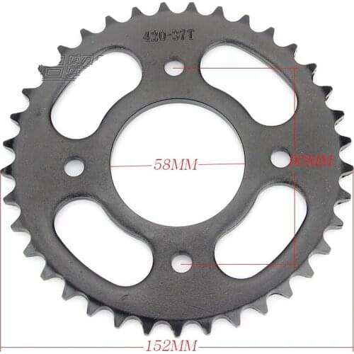 1Pc 420 Chains 37T Motorcycle Chain Sprockets Rear Back Sprocket Cog For CRF50 XR50 70 hub brake chain disk large flywheel New