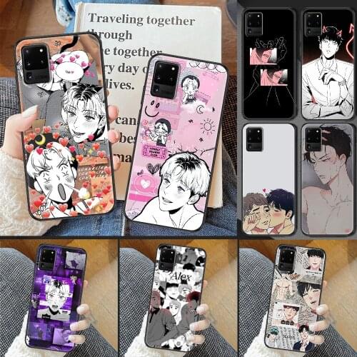 Bj alex Anime Phone case For Samsung Galaxy Note 4 8 9 10 20 S8 S9 S10 S10E S20 Plus UITRA Ultra black art back pretty coque