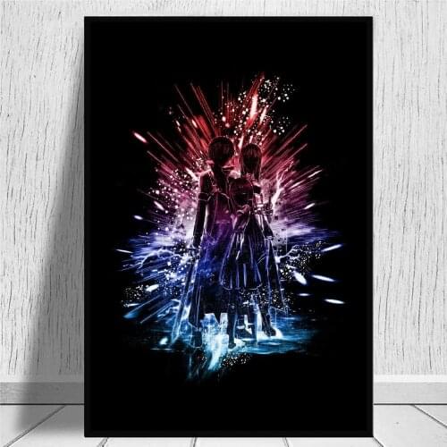 Sword Art trio Anime Art Canvas Painting Wall Pictures Prints Home Decor Wall Poster Decoration For Living Room No Frame