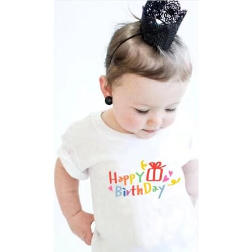 My First Birthday Baby Clothes Boy Girl Bodysuit 1st Birthday Onesie White Cotton Body Newborn Toddler Infant Girls Boys Outfits