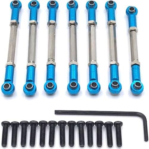 Metal Linkage Servo Pull Rod Steering Tie Rod Set for Wltoys 104001 1/10 RC Car Upgrade Parts Accessories