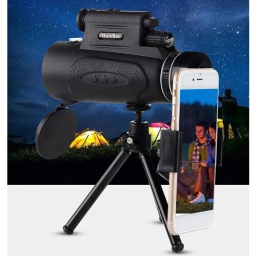 100x90 Monocular Telescope with Phone Holder and Tripod Stand Portable Night Vision Outdoor Monoculars for Birdwatching