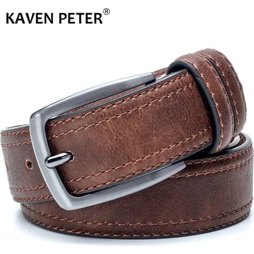 Men Vintage Belts For Jeans Luxury Split Leather Belt Men Famous Belt For Man Designer Belts With Vintage Style