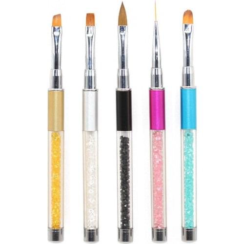New Uv Gel Acrylic Nail Art Brush Set Design Gel Polish Line Painting Drawing Carving Pen Manicure Nail Tips Tools Kit