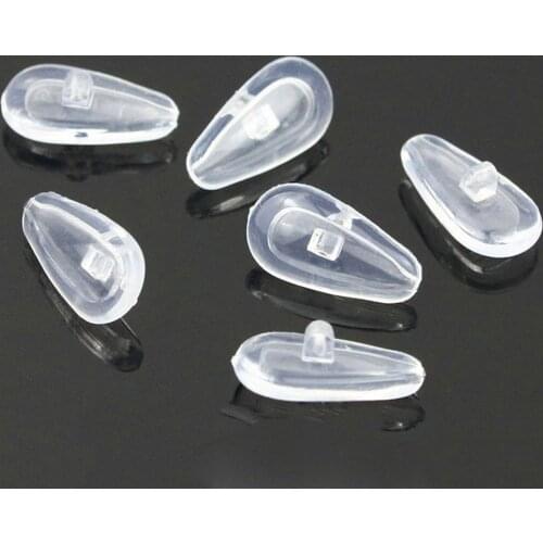 NEW 1Pair=2pcs Clear Silicone Nose Pads For Glasses Nose Pads Glasses Accessory Soft Nose Pads Oval Screw On Nose Pad Tools