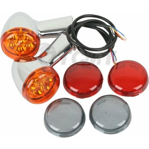 Motorcycle New Rear Turn Signals Lights Indicator Amber For Harley Sportster 883 1200 92-up