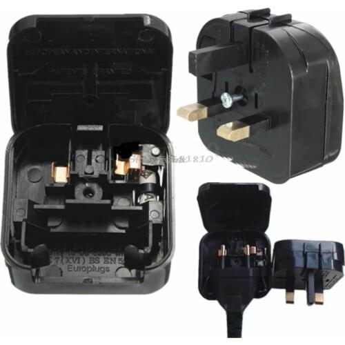 New European Euro EU 2 Pin to UK 3Pin Plug Adapter Power Socket Travel Converter Whosale&Dropship