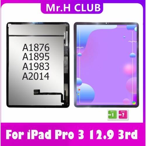 Original LCD For iPad Pro 3 12.9 inch 3rd Gen 2018 A1895 A1983 A2014 A1876 LCD Display Touch Screen Assembly Digitizer Panel