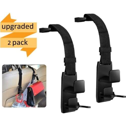 Headrest Hooks for Car Adjustable Length Car headrest hooks for Car Back Seat Organizer Universal Car Purse For Bottle Holder
