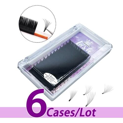 6pcs/lot 2021 newest foil back one second rapid blooming eyelash extension natural synthetic faux mink eyelashes extensions